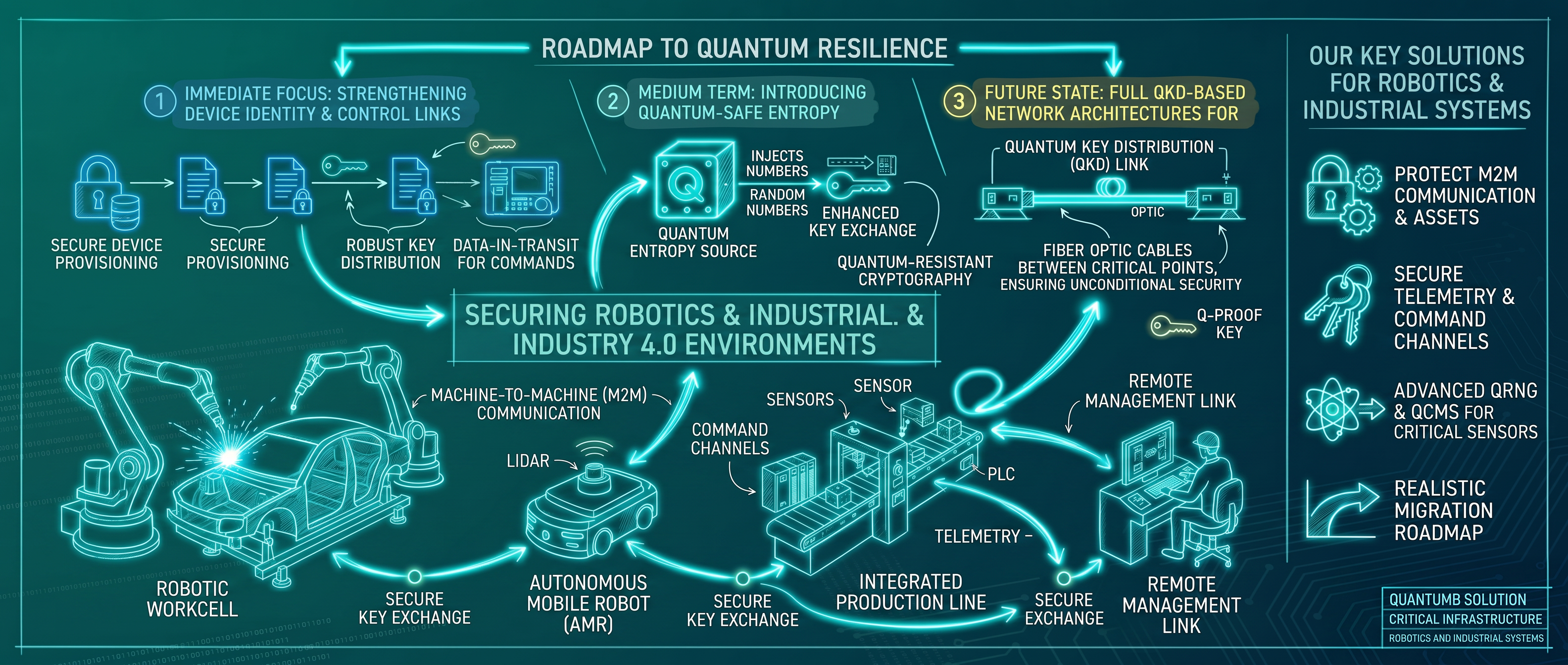 Roadmap to quantum resilience for robotics and industrial environments